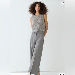 Grey MILLY wide leg, flat front trouser